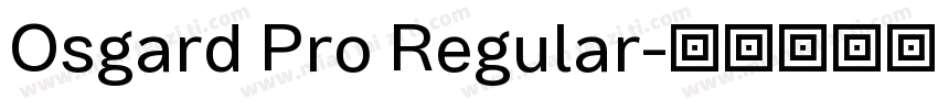 Osgard Pro Regular字体转换